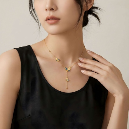 藍海心花古法金珍珠