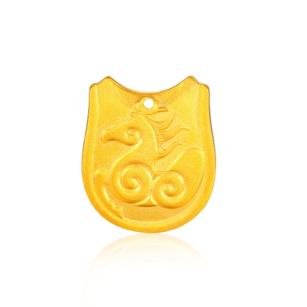 金駒踏福生肖馬古法金10克金塊