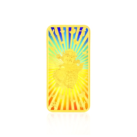 1錢炫彩金塊-八方來財