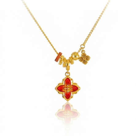 橙花之戀琺瑯套鍊