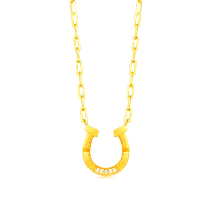 馬蹄扣鑽石小套鍊