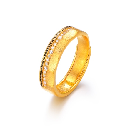 光影之痕古法金戒指