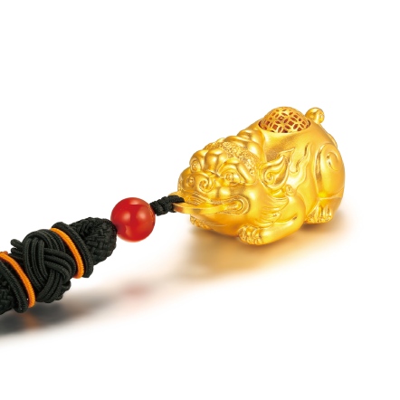 貔貅古法金手玩擺件
