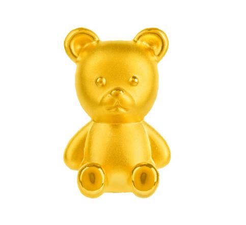 純金小熊3D硬金擺件