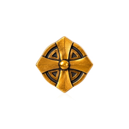 純金十字星芒5D硬金電黑串珠