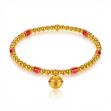 鴻運金鈴琺瑯硬金手鍊