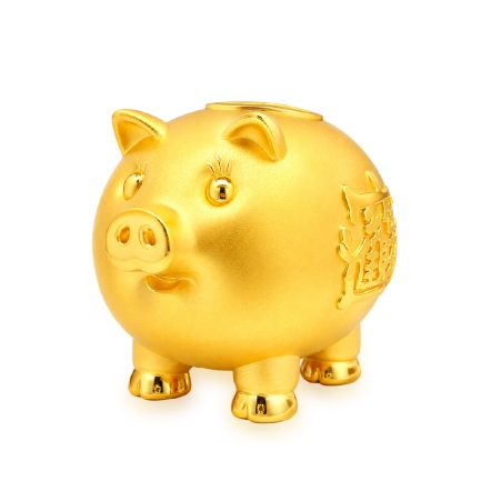 富貴金豬3D硬金擺件