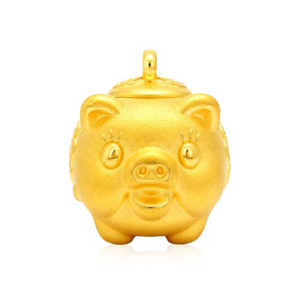 小豬撲滿3D硬金擺件