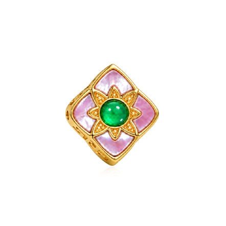 純金曜陽花開螺鈿硬金串珠