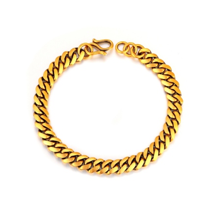 古巴古法黑影金手鍊