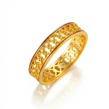 鏤金歲月古法金琺瑯戒指