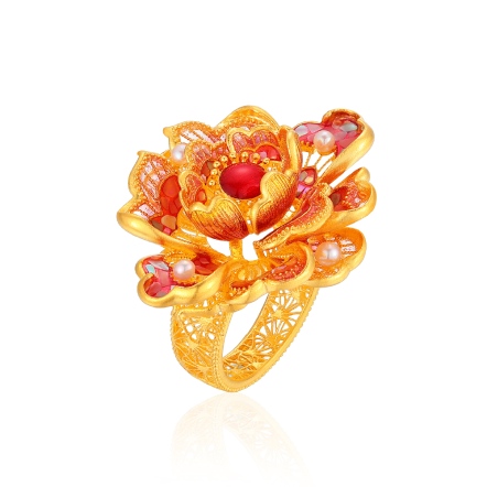 古法金牡丹花套組