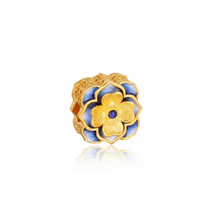 瑞藍花影古法金串珠