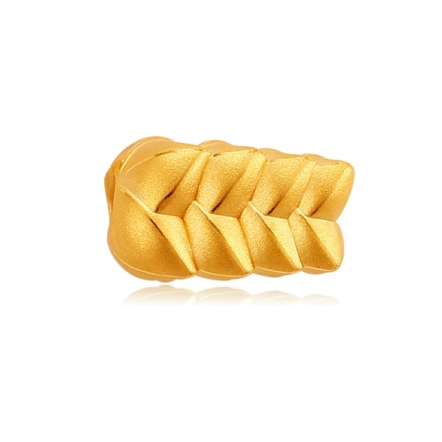 純金良工巧匠3D硬金金黃麥穗串珠