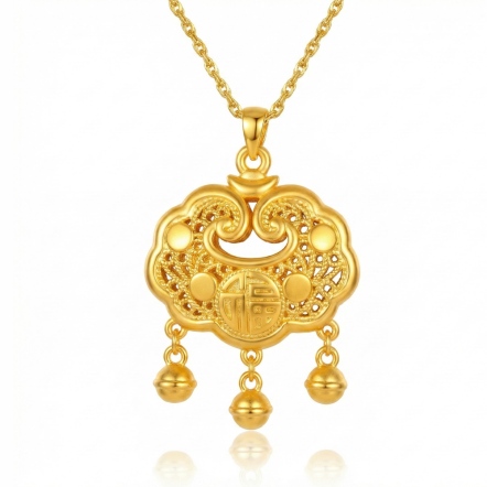 福字5D硬金小兒胖鎖