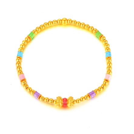 七彩童心琺瑯硬金手鍊