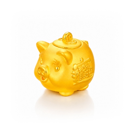金豬存錢罐3D硬金擺件