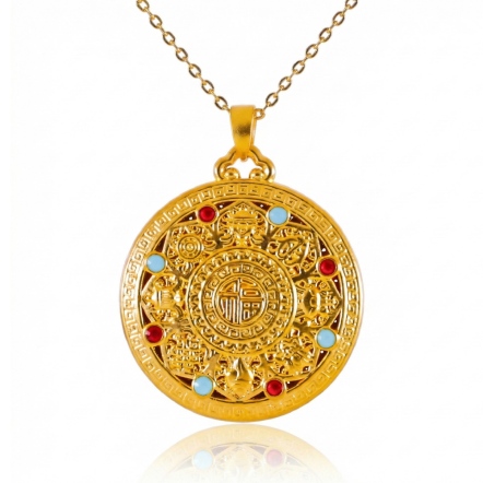 八寶羅盤5D琺瑯墜