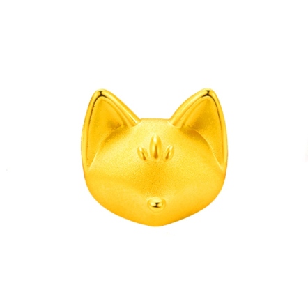 純金良工巧匠3D硬金靈動狐狸轉運串珠