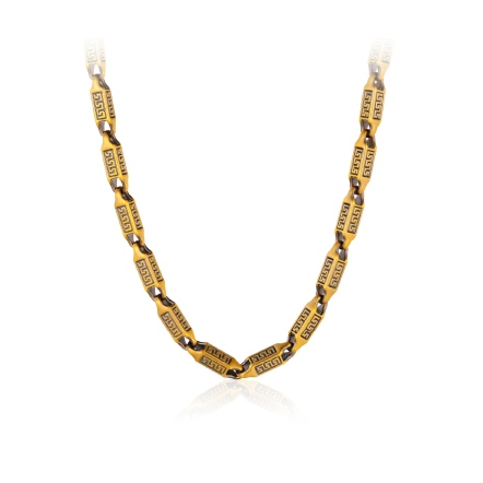 回字紋5D黑影金項鍊