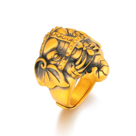 吉象古法金戒指