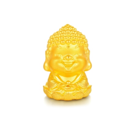 Q版如來佛古法金擺件