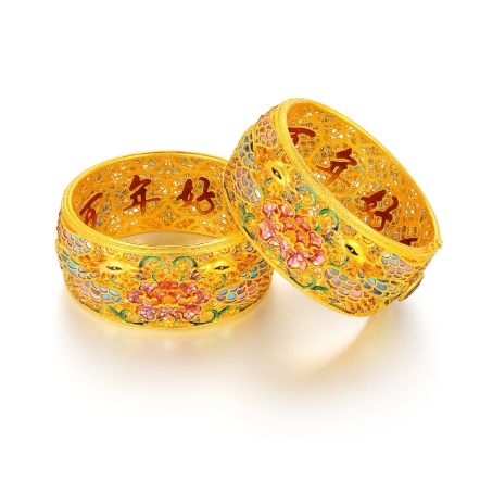 古法金牡丹花套組