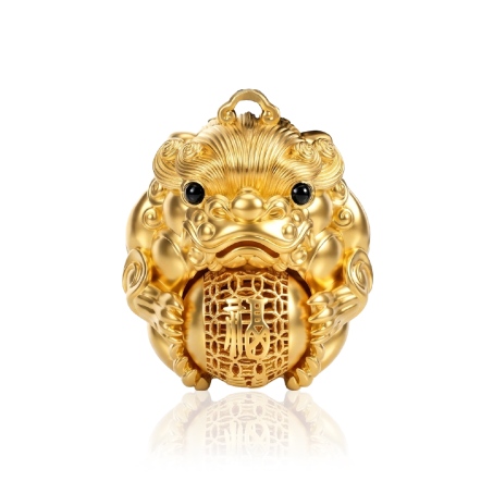 轉轉貔貅古法金手玩擺件