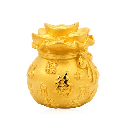 富貴滿袋3D硬金擺件